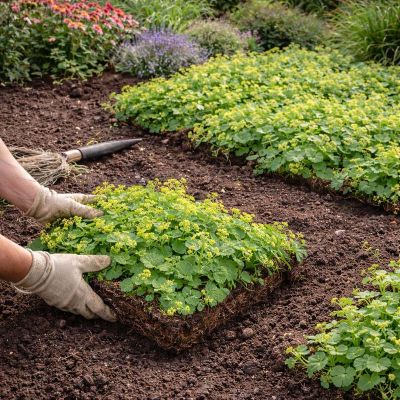 COVERGREEN® Alchemilla mollis (Vrouwenmantel) bodembedekker (38 x 57 cm)